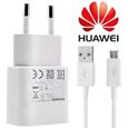 Chargeur Adaptateur secteur d'origine rapide pour Huawei MediaPad T5 10" avec cable USB 5V 2A 1 Mètre Couleur Blanc-0
