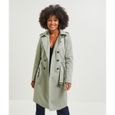 GRAIN DE MALICE Trench long femme Vert clair Cdiscount Pret a Porter