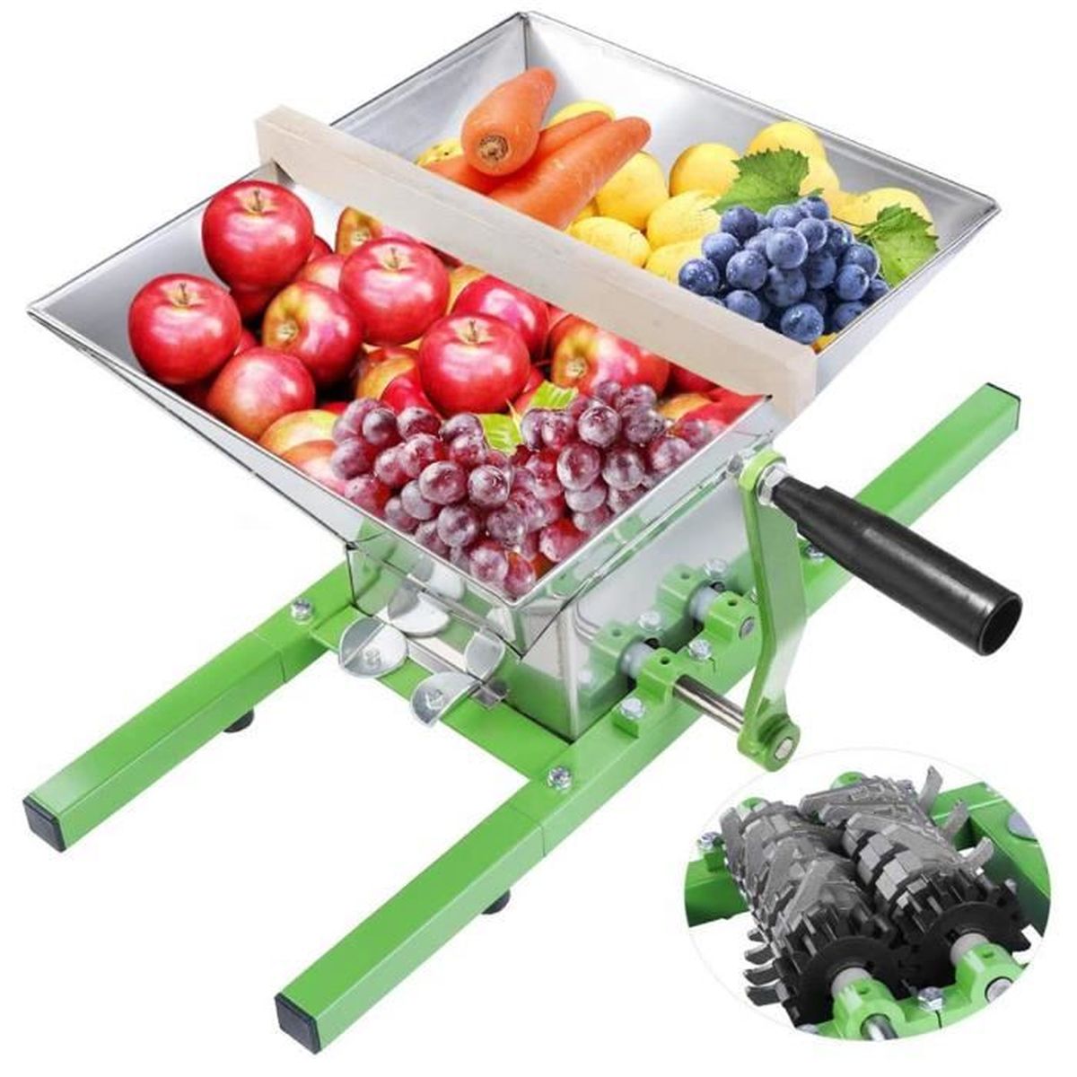 Broyeur à Fruits 7L En Inox - Pour Pommes, Raisins - Manuel Et Robust