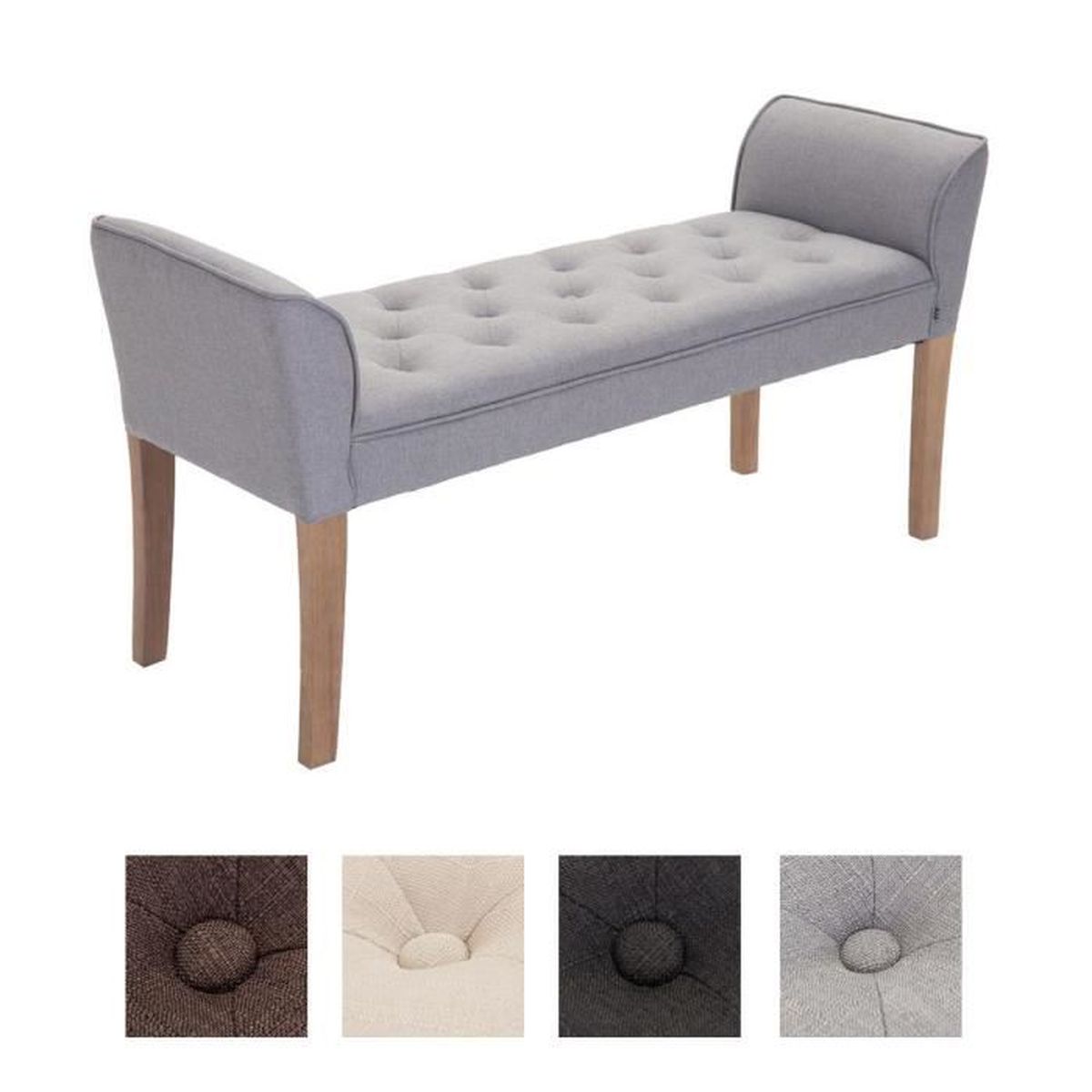 Clp Banquette Cleopatra En Tissu Avec Accoudoirs Sans Dossier