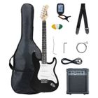 Pack Guitare électrique Noir - McGrey Rockit - Guitare électrique Kit Complet Amplificateur de 10 W, Housse, Accordeur et Sangle