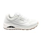 SILLY DOG Baskets - SKECHERS - UNO - Semelle à mémoire de forme - Durabuck - Couleur blanche