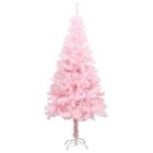 vidaXL Sapin de Noël artificiel avec support Rose 150 cm PVC