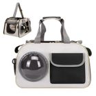 YULINLAND Sac Transport Chat Chien, Respirant et Pliable, avec fenêtre d'observation, Laisse de Sécurité Intérieure, Noir, pour sortie voyage