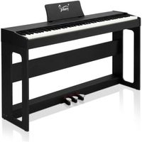 Glarry GDP-104/A-815 clavier à marteaux standard 88 touches, sans housse, sans banc de piano, piano électrique noir