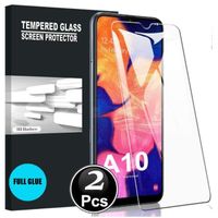 Samsung Galaxy A10 Vitre protection d'ecran en verre trempé incassable lot de [X2] Glass