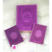 Pack Cadeau Mauve pour femmes musulmanes : Le Saint Coran, Chapitre Amma (Juz' 'Ammâ) et La citadelle du musulman