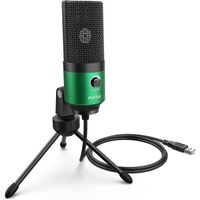 FIFINE USB Microphone d'enregistrement de Studio, Micro à Condensateur pour PC, PS4, Mac, Windows (K669G)