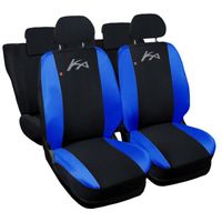 Lupex Shop Housses de siège auto compatibles pour Ka Noir Blue Clair