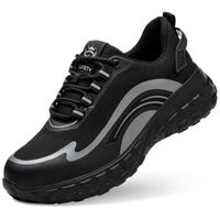 MBP chaussures de sécurité pour hommes-Chaussures de travail d'extérieur légères et respirantes à bout en acier-noir