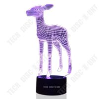 TD® Cerf 3D lumières colorées mode tactile lumière acrylique USB alimenté modèle tactile cadeaux d'anniversaire, cadeaux de