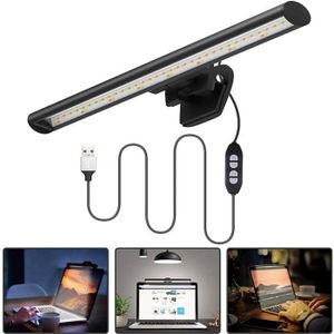 Noir Matériel déclairage pour Ordinateur Portable,Mini Lampes de vidéoconférence à intensité Variable Travail à Distance Lampes de Webcam avec Clips et Supports 