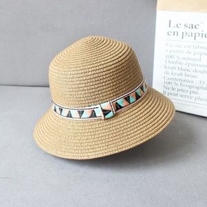 CASQUETTE Casquette,Chapeau de plage d'été pour femmes et enfants, chapeau de soleil en paille décontracté pour - Type 7-for kids 52cm