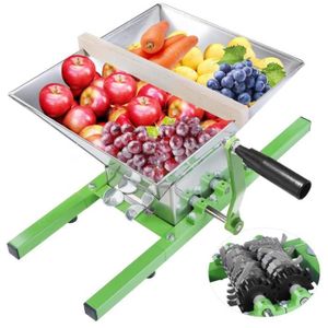 Broyeur à Fruits Squeeze Master 7L - Manuel En Acier Inox | Pour Jus & Cidre | 50x31x26cm