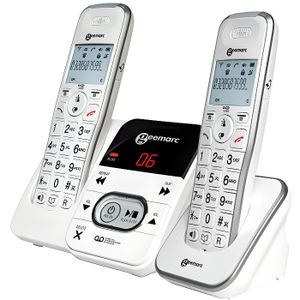 Téléphone fixe Téléphone sans fil amplifié avec répondeur numériq
