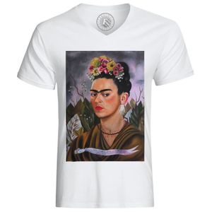 T-Shirt Femme Peinture de Frida Kahlo Original Vintage Artiste Art 1