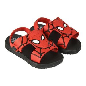 SANDALE - NU-PIEDS Sandales de plage enfant garçon Spiderman - Rouge - A élastique - Tailles 22 à 27