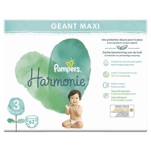 COUCHE PAMPERS Harmonie - Taille 3 - 62 Couches