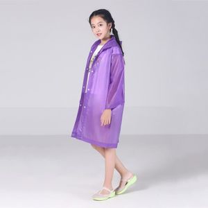 PONCHO PONCHO, Violet-Taille unique--imperméable Transparent pour enfants, vêtements de pluie pour filles et garçons, randonnée en plein ai
