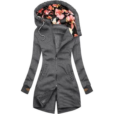 Doudoune Chaude D'hiver Pour Femme – Veste Matelassée à Capuche, Coupe Vent, Fermeture éclair, Beige
