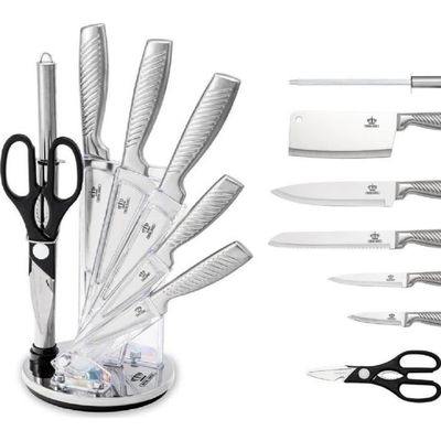 Jeu De 10 Couteaux Professionnels Royal Swiss – Acier Inox, Design Parfait, Neuf