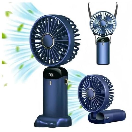 Ventilateur Portable USB Turbo 29000 Tr/min 4000mAh - Mini Ventilo Rechargeable Cou Avec Affichage LED 6 Vitesses Mini Ventilateur 6 Vitesses Led Ventilateur Portable USB Turbo 29000 Tr/min 4000mAh - Mini Ventilo Rechargeable Cou Avec Affichage LED 6 Vitesses Mini Ventilateur 6 Vitesses Led