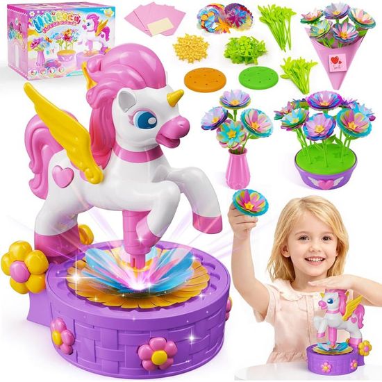 12Pcs Kit Bricolage Enfant 3D Licorne Arc En Ciel - Activités Manuelles Peinture Pour Fille 5-10 Ans Cadeau Anniversaire
