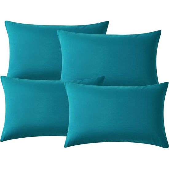 4 Superbes Taies D'oreiller Vintage Au Point Petit - Motifs Lion, Chèvre, Chien Et Cheval - Laine Et Velours Rouge