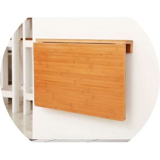 Table Murale Pliable 60x30 Cm - Table De Salle à Manger, Bureau Pliable, Design Noyer, Gain De Place - 4