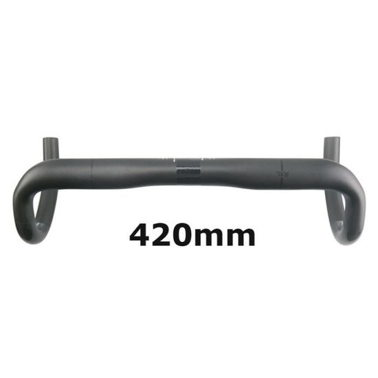 Guidon Vélo Route & VTT En Carbone UD 3K - Diamètre 31.8mm, Longueur 580-640mm | Ultra-léger 140g, Noir, TOSEEK