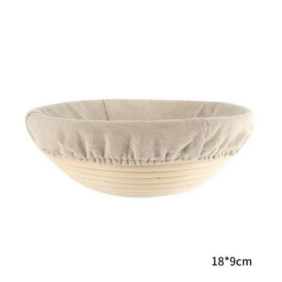 2 Paniers à Pain En Rotin Ronds - Pour Fermentation Et Formes à Pain - Diamètre 22 Cm - Moules Pâtisserie