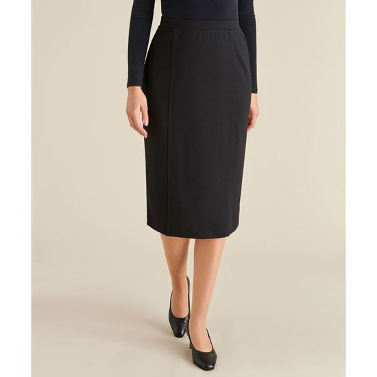 Maya-Jupe effet pied-de-poule noire & or - Robes & Jupes - Catalleya et