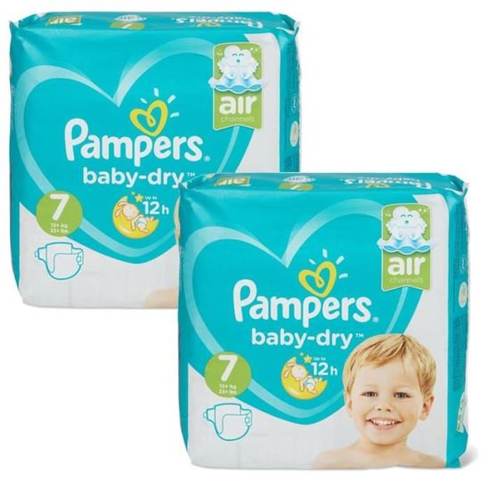 Maxi Pack 115 Couches Pampers Baby Dry taille 7