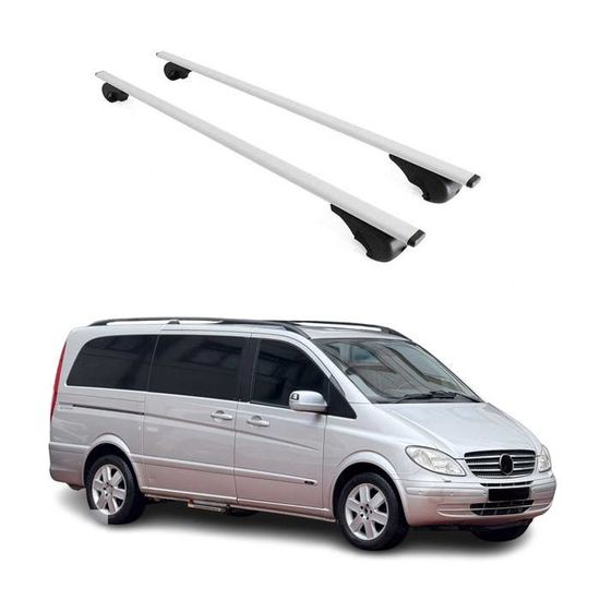 Barres De Toit OMAC Pour Mercedes Vito/Viano W639 (2003-2014) – Alu Gris, 75kg