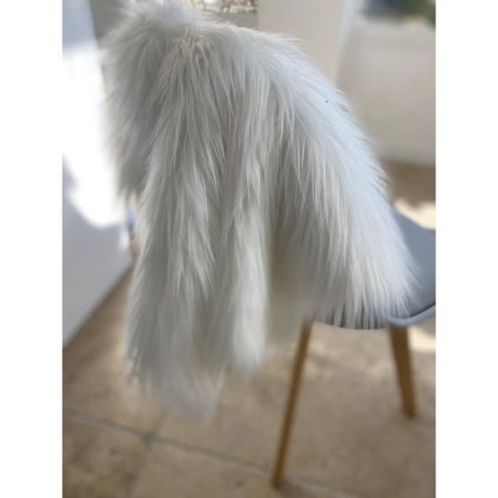 Tapis En Fausse Fourrure Blanc - Tapis Rectangulaire Pas Cher