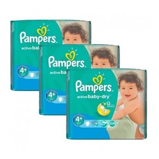 640 Couches Pampers Active Baby Dry taille 4+
