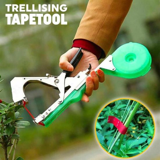 Pince à Lier Plantes Professionnelle En Acier Inoxydable – Outil De Jardinage Rapide Pour Attacher Branches, Légumes, Fruits Et Fleurs Avec Ruban Et Agrafes