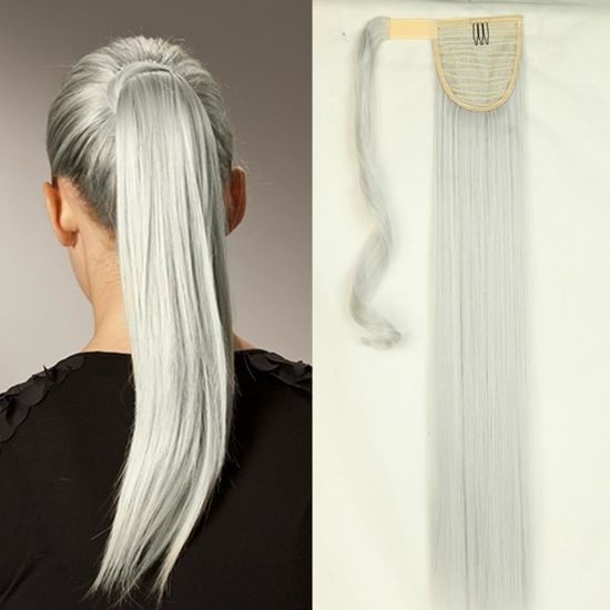 26" Queue de Cheval Postiche Extension de Cheveux Ondulé Wrap Around