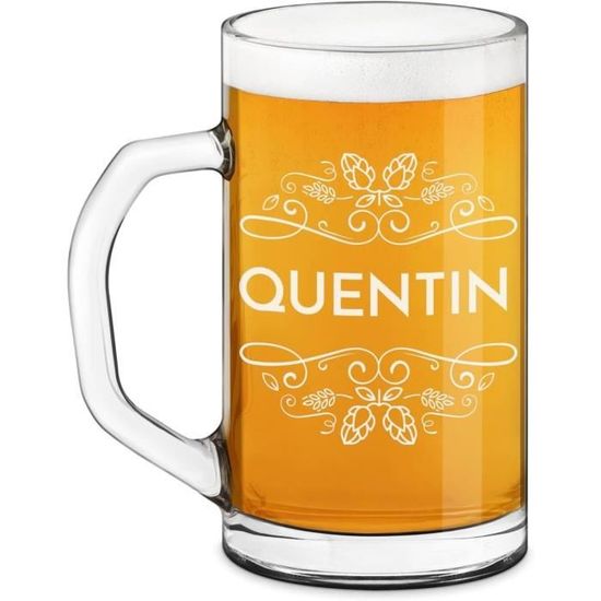 GRAVURZEILE Chope à Bière Avec Gravure – Nom Au Choix