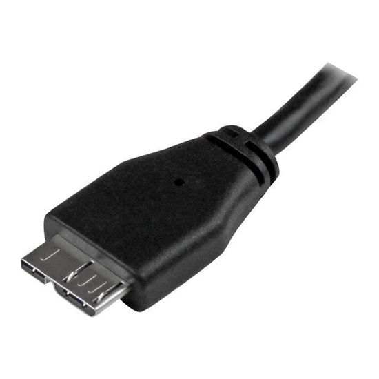 Câble USB 3.0 slim A vers Micro B 3m - M/M - Noir - Cordon USB A vers Micro B - M/M - Noir - USB3AUB3MS