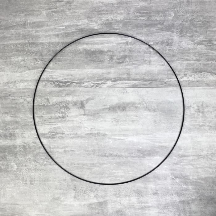 Lealoo Cercle Métallique Noir De 40 Cm De Diamètre – Anneau Pour Abat-Jour, Attrape-rêves, Macramé Et Décoration Murale DIY – Support Pour Créations Lumineuses