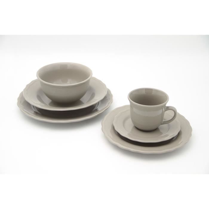 Service de table - 24 pièces - Collection Patrimo - Gris