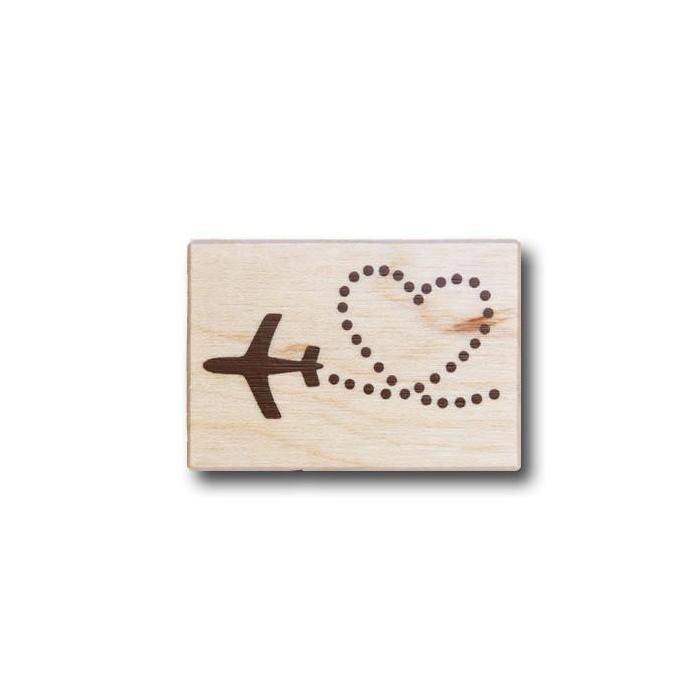 Tampon bois - Coeur avion