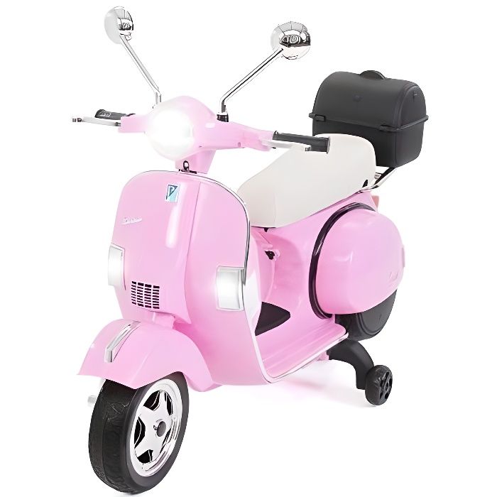 Moto VESPA officiel 12v électrique pour enfants licence Piaggio Rose - Moto électique pour enfant avec batterie