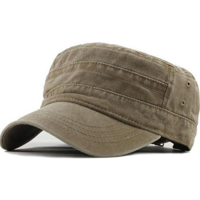 Casquette militaire homme Denim vintage Strapback