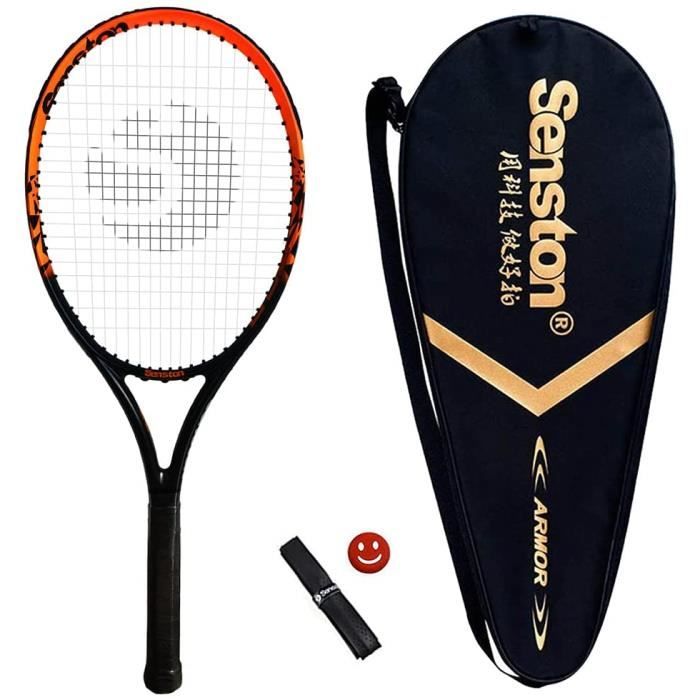 Senston Raquette de Tennis 27'', Professionnelle en Carbone Complet Raquette de Tennis Adulte, y Compris Sac de Tennis et Surgri18