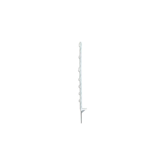 Piquet plastique bêche renforcée blanc vg 1,50 8 isolateurs