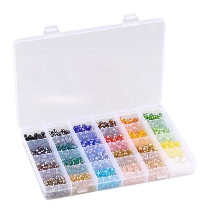 1200 pièces 6 MM perles d'espacement de cristal pierres précieuses fabrication de bijoux en vrac CHAINE DE COU VENDUE SEULE