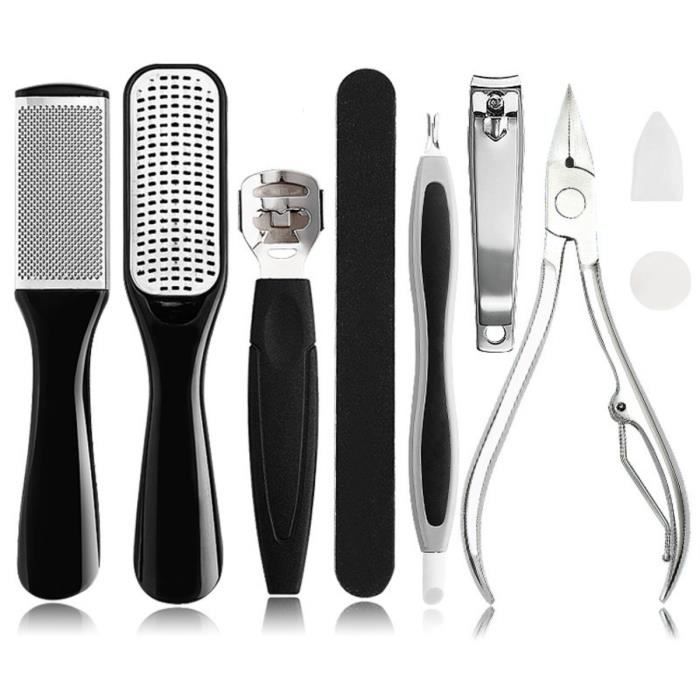 Kit De Pédicure De Rapeuse Pieds Multifonctionnel , Professionnel Lime Pour Pieds, Portable Pierre Ponce Pied Outils