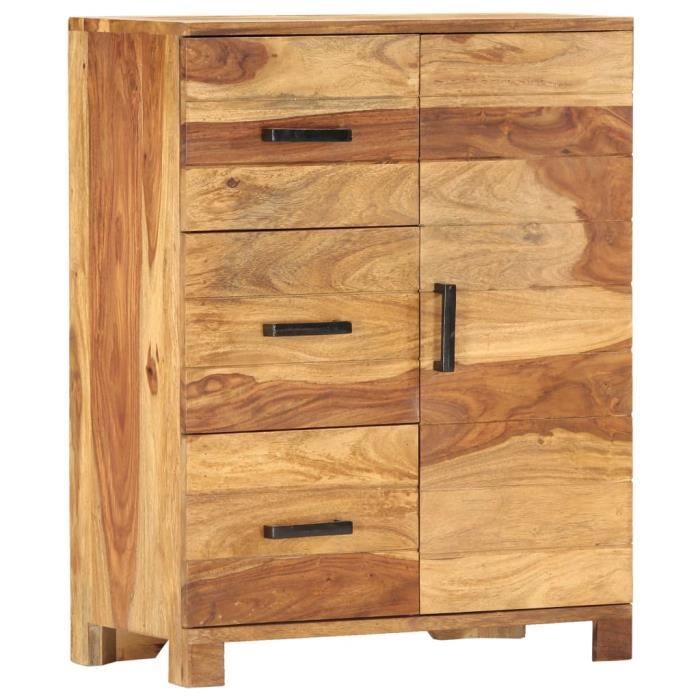 Style Essentiel - Buffet Commode, Meuble bas de Cuisine Enfilade, 58x30x75 cm Bois massif ®136375®